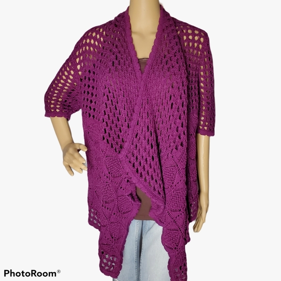 Skye's the Limit Sweaters - SKYE'S THE LIMIT | Purple Open Cardigan